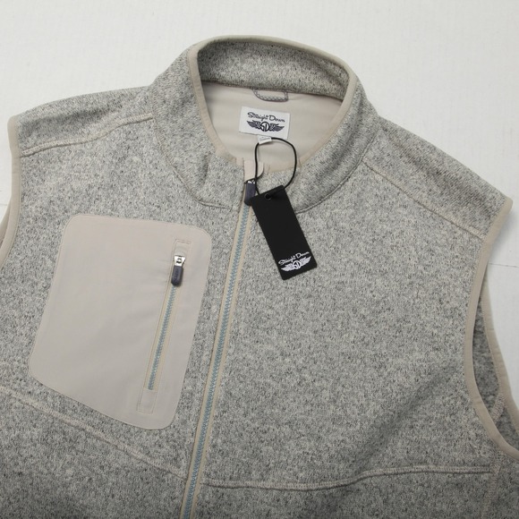 Straight Down Jackets & Blazers - Straight Down Carmel Vest Womens XL Gray Fleece Soft Full Zip Pockets Golf